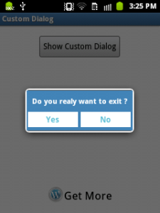 Custom Dialog Screen